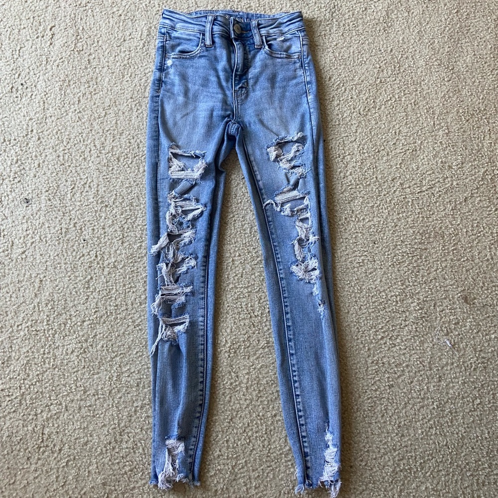 American eagle jeans, High rise jeggings, size 0 Short